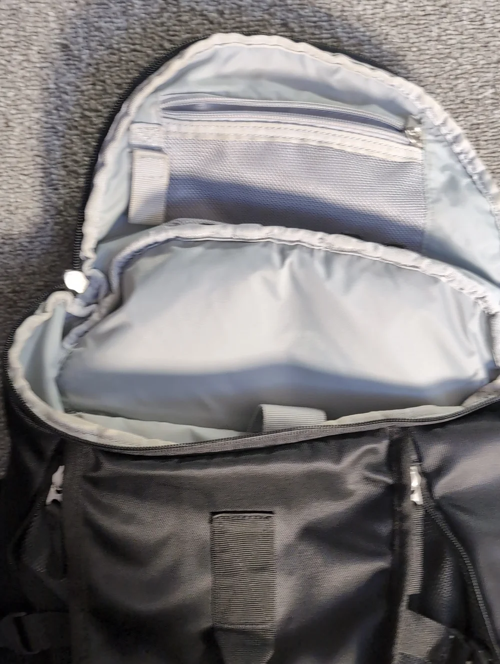 Jordan Sportswear Top-Loading Backpack Expanding Large Bag in Black